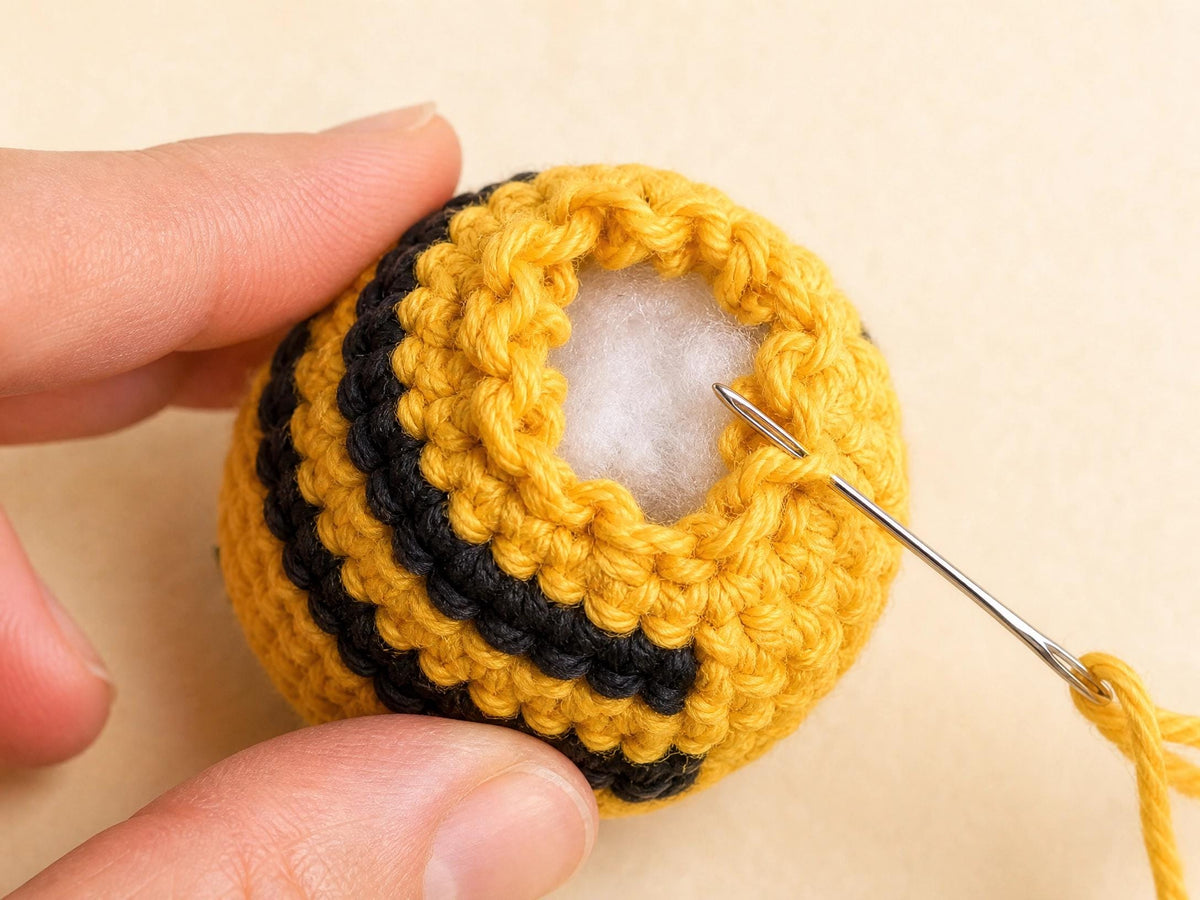 Honeybee Keychain Crochet Pattern: Beginner Amigurumi PDF Guide