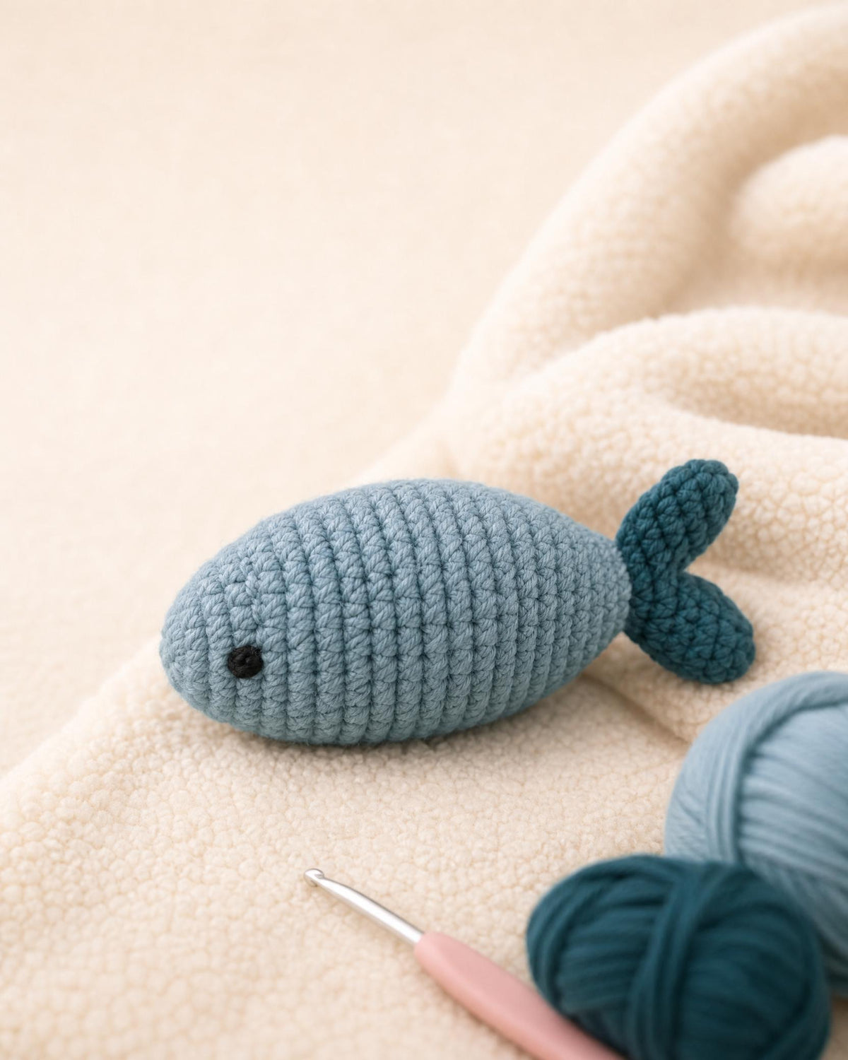 Crochet Cat Toy Patterns PDF, 3 Beginner Designs: Mouse, Fish & Braid, Digital Download, US Terms