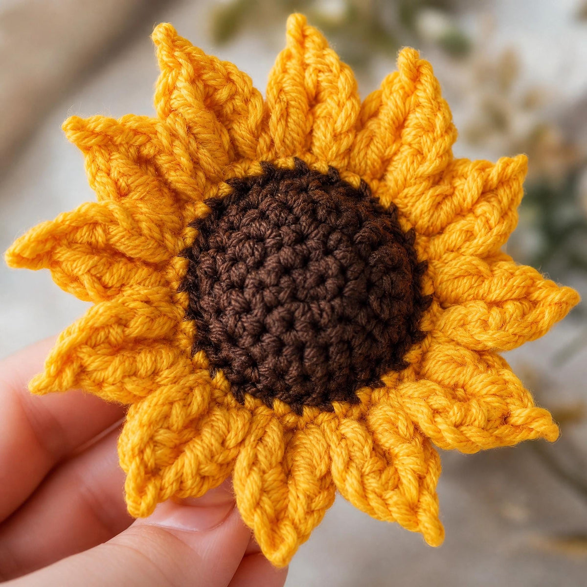 Crochet Bouquet Pattern - Sunflowers, Lavender & Eucalyptus - Beginner Friendly PDF - Everlasting Floral Arrangement Digital Download