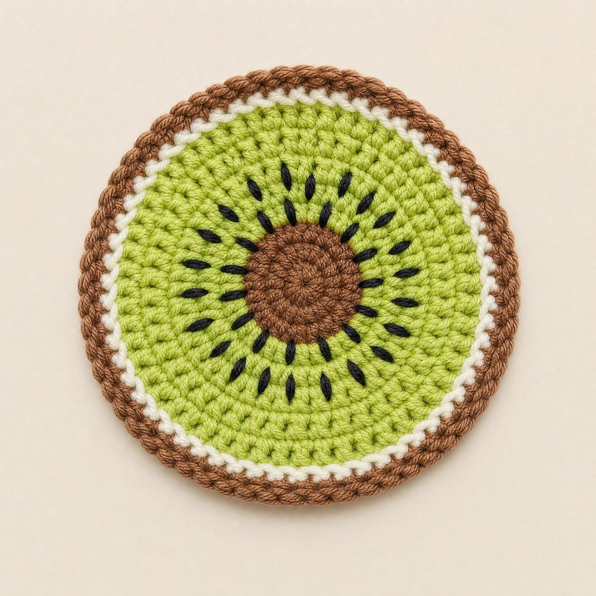 Crochet Fruit Coaster Pattern – Watermelon, Lemon, Lime, Orange, Kiwi (PDF Download)