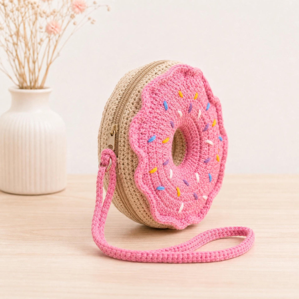 Donut Crossbody Bag Crochet Pattern | Beginner Photo Tutorial (PDF Download)