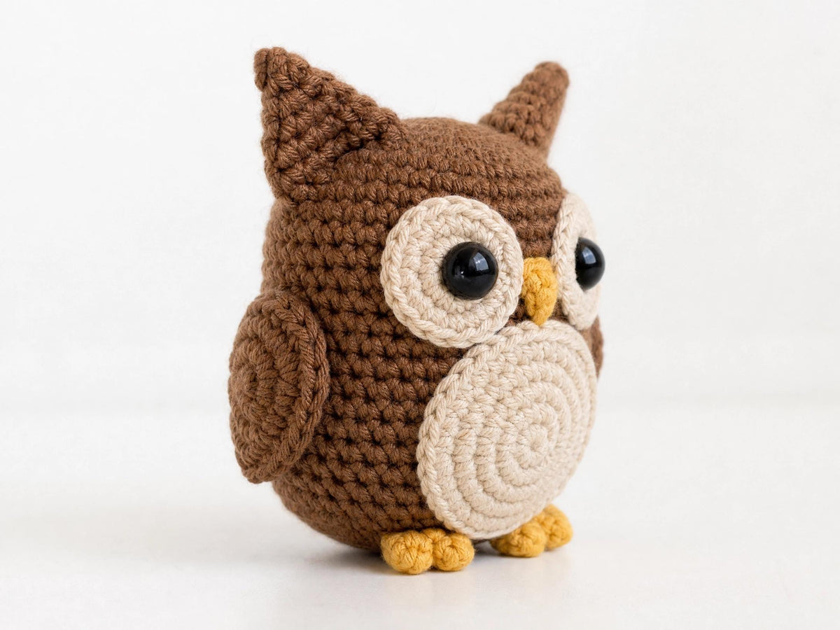 Oliver Owl Amigurumi Crochet Pattern | Woodland Nursery Stuffed Animal (PDF Download)