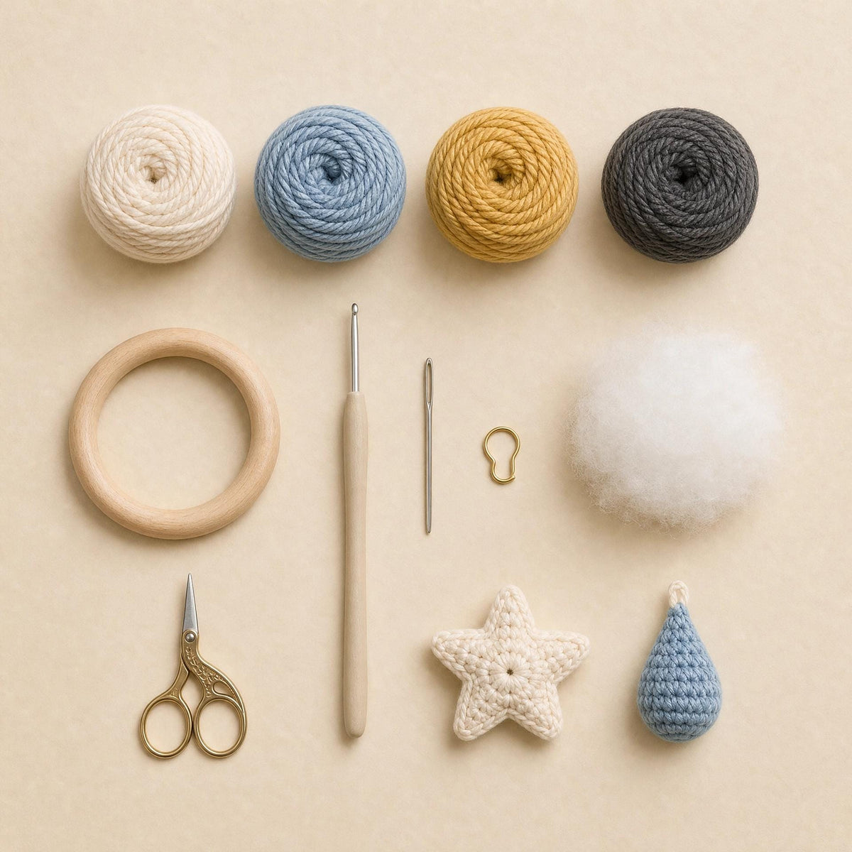Stroller Chandelier Crochet Pattern, Beginner Celestial Nursery Decor PDF
