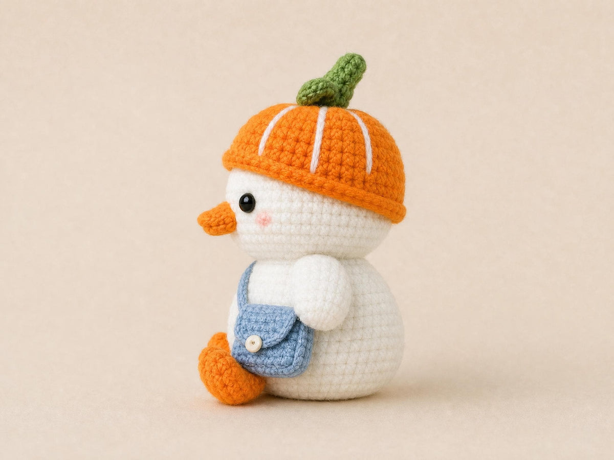 Crochet Duck Pattern | Amigurumi Pumpkin Hat, Crossbody Bag (PDF Download)