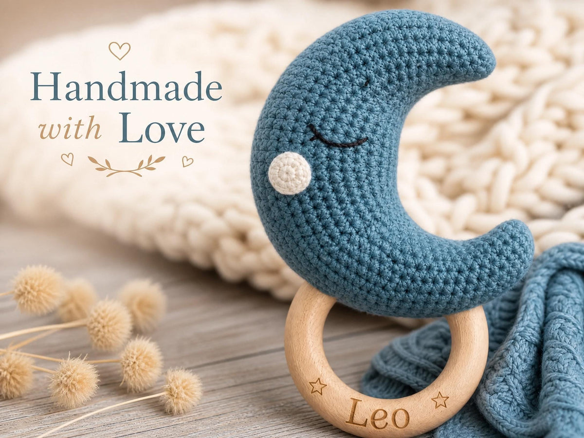 Celestial Baby Set Crochet Pattern | Moon Rattle, Star Lovey (PDF Pattern)