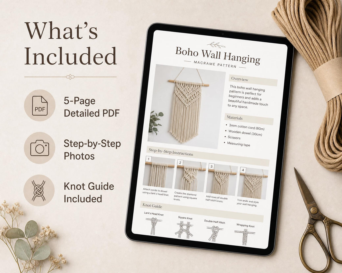 Boho Daisy Macrame Bracelet Pattern, Beginner Flower Jewelry Tutorial (PDF Download)