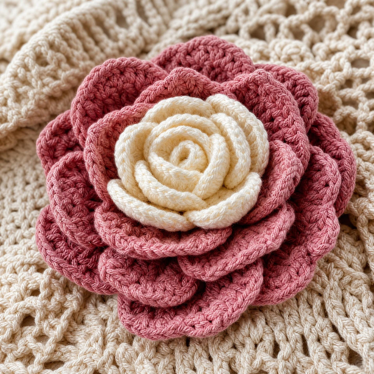 Rose Petal Newborn Crochet Cocoon and Bonnet Pattern (PDF Download)