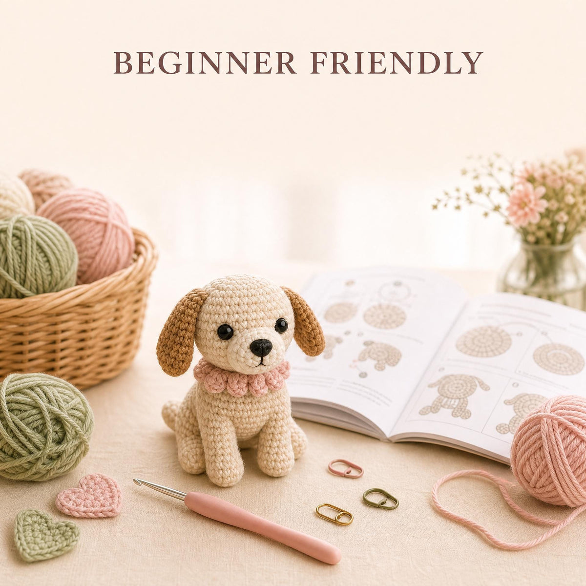 50 Dog Amigurumi Crochet Patterns, Puppy Toys, Keychains, Ornaments (Digital Download)