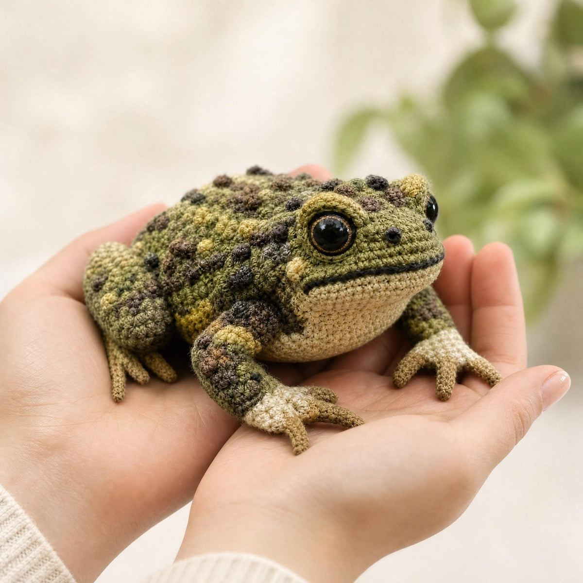 Crochet Toad Pattern, Amigurumi Frog, Bobble Stitch Toad, Beginner PDF (17-Page Download)