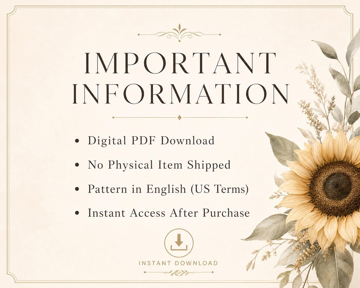 Smiling Sunflower Crochet Pattern | Amigurumi Flower Tutorial (PDF Download)