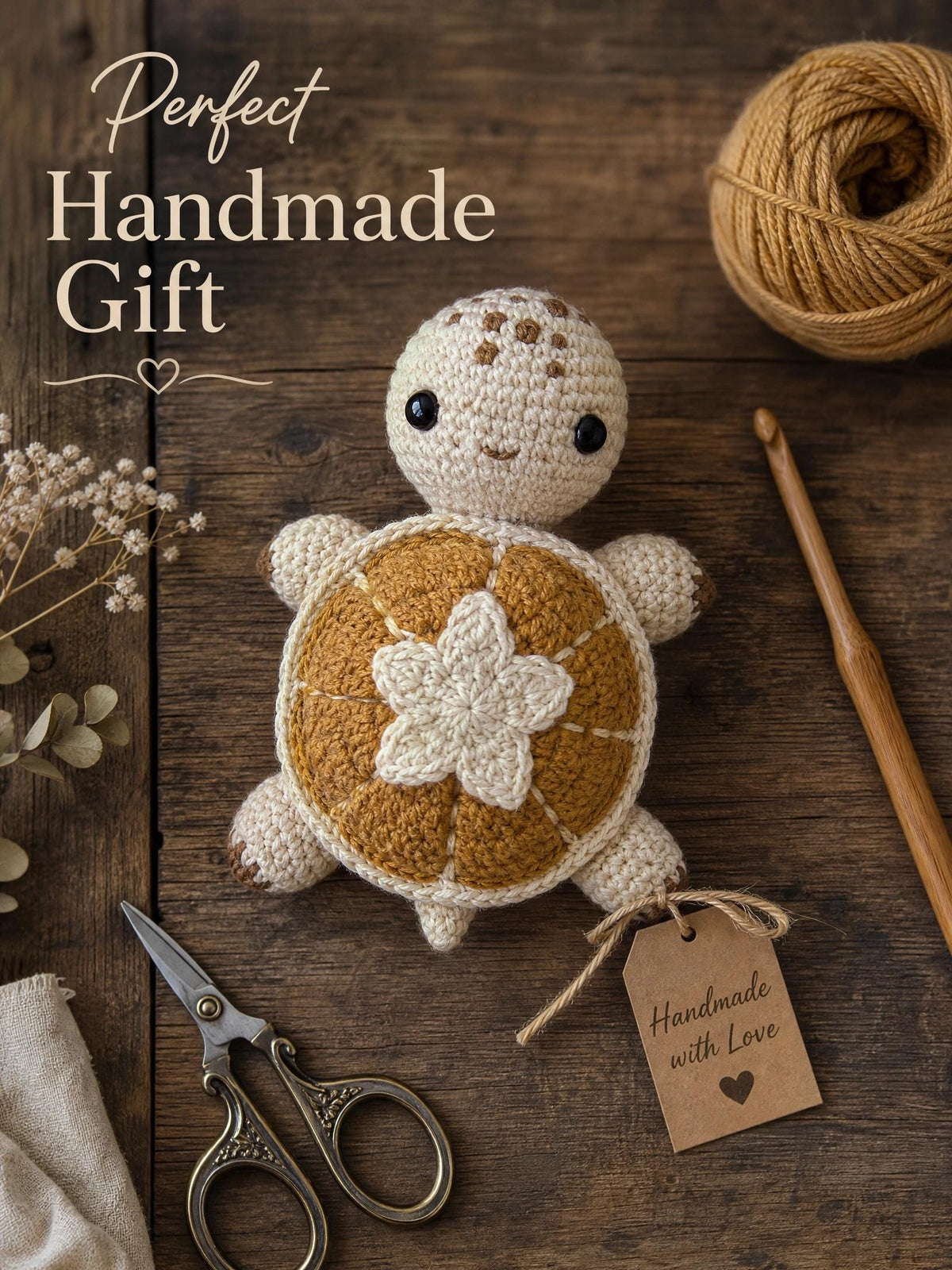 Sourdough Turtle Amigurumi Crochet Pattern, Kawaii Bread Loaf Shellfie (PDF Download)