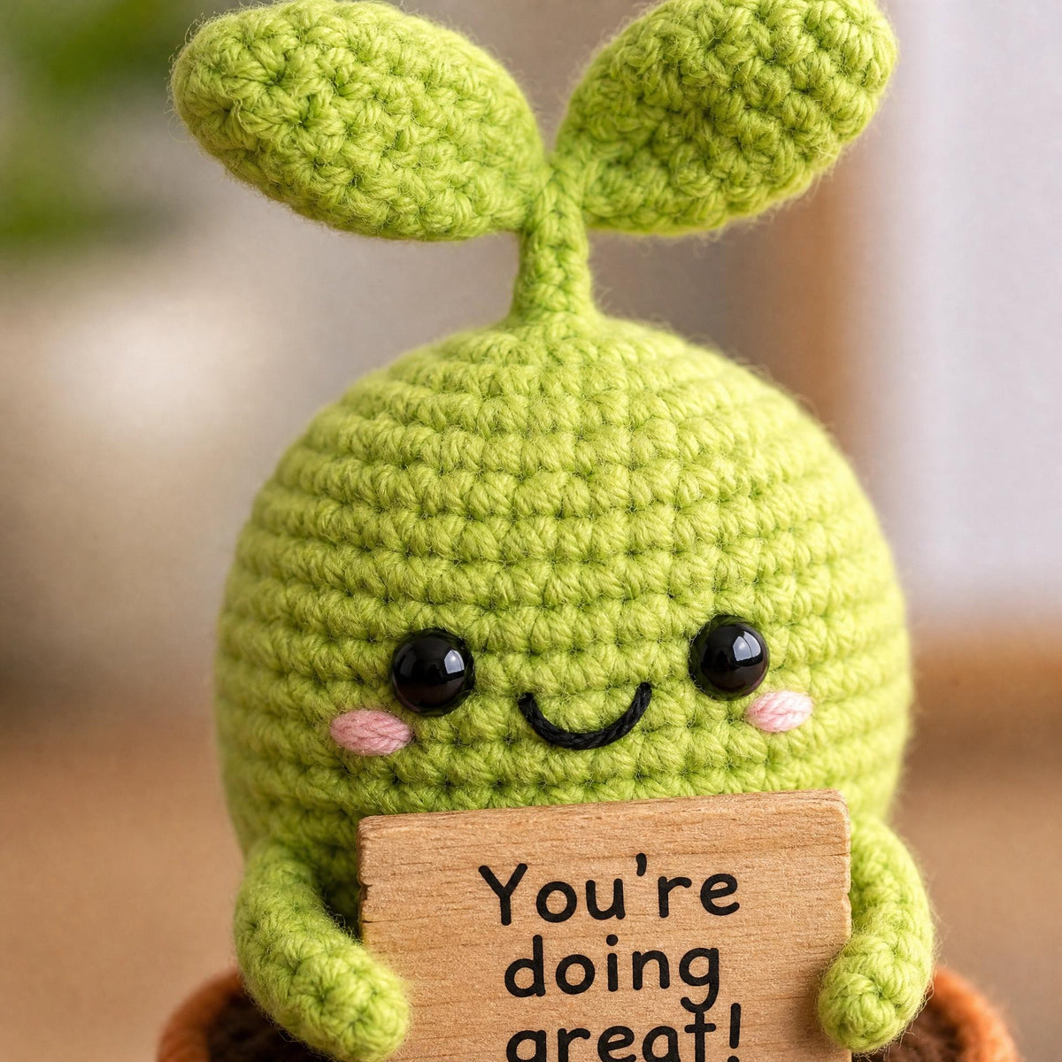 The Positive Sprout - Beginner-Friendly Amigurumi Crochet Pattern (PDF)