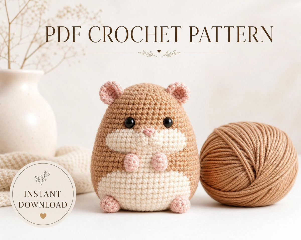 Hamster Amigurumi Crochet Pattern | Easy Beginner Stuffed Animal PDF Download