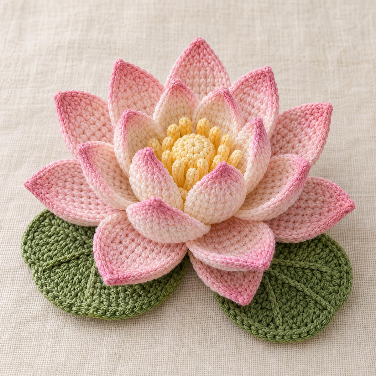 Crochet Lotus Flower Pattern: Beginner-Friendly PDF Tutorial with Layered Petals