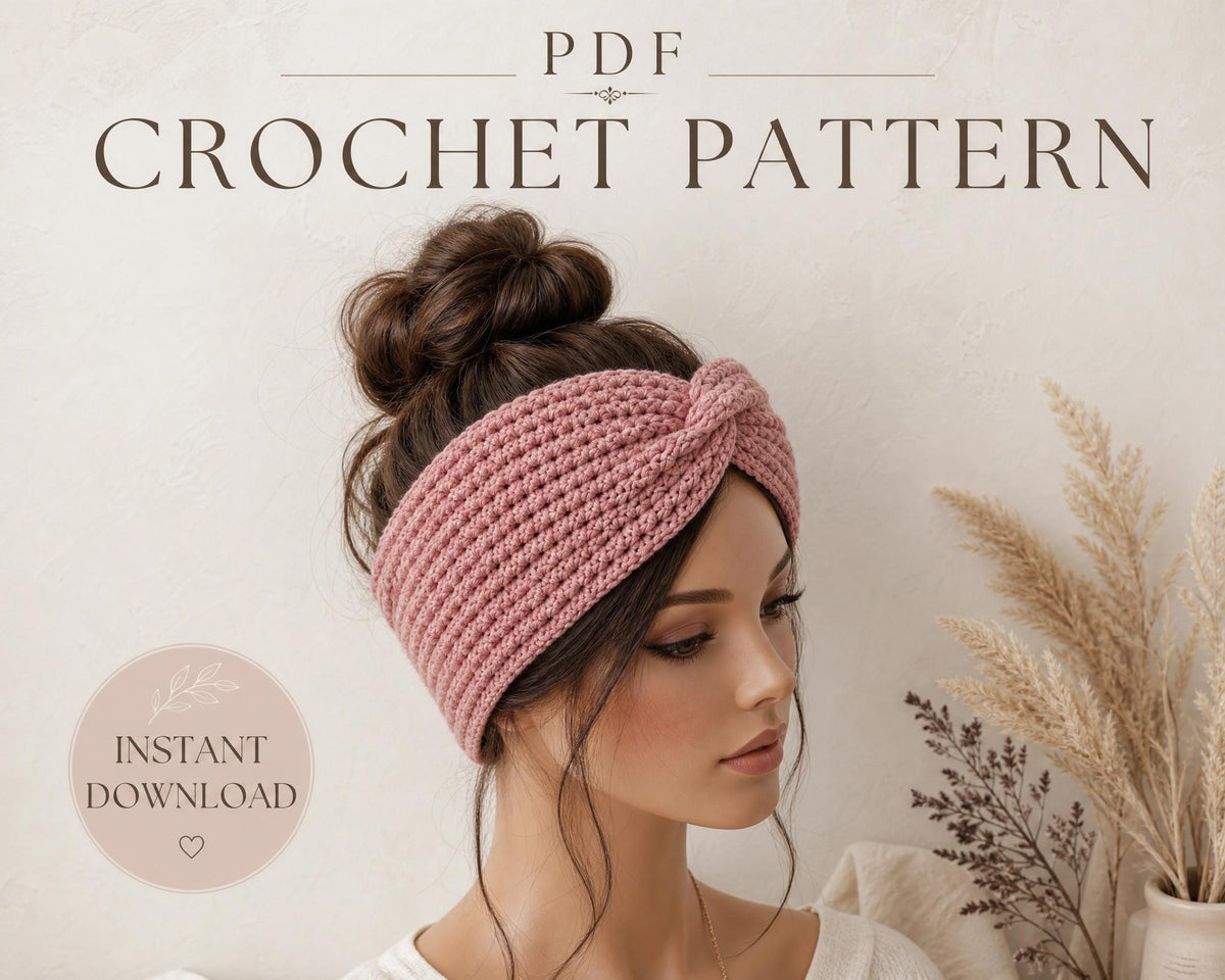Boho Hair Wrap Crochet Pattern | Stylish Headband PDF Tutorial | Easy-Intermediate Instant Download