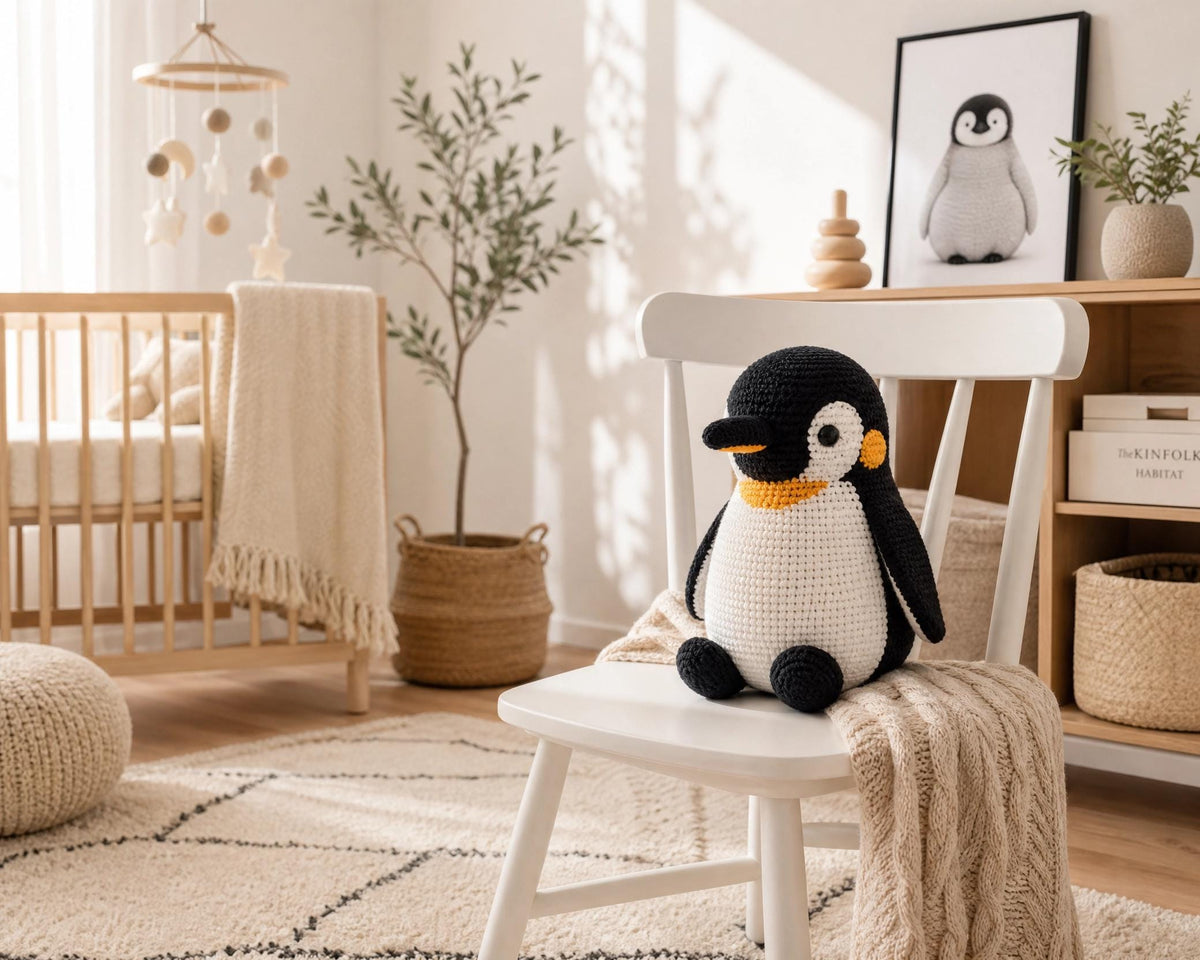 Emperor Penguin Amigurumi Crochet Pattern, Beginner Friendly Stuffed Animal PDF