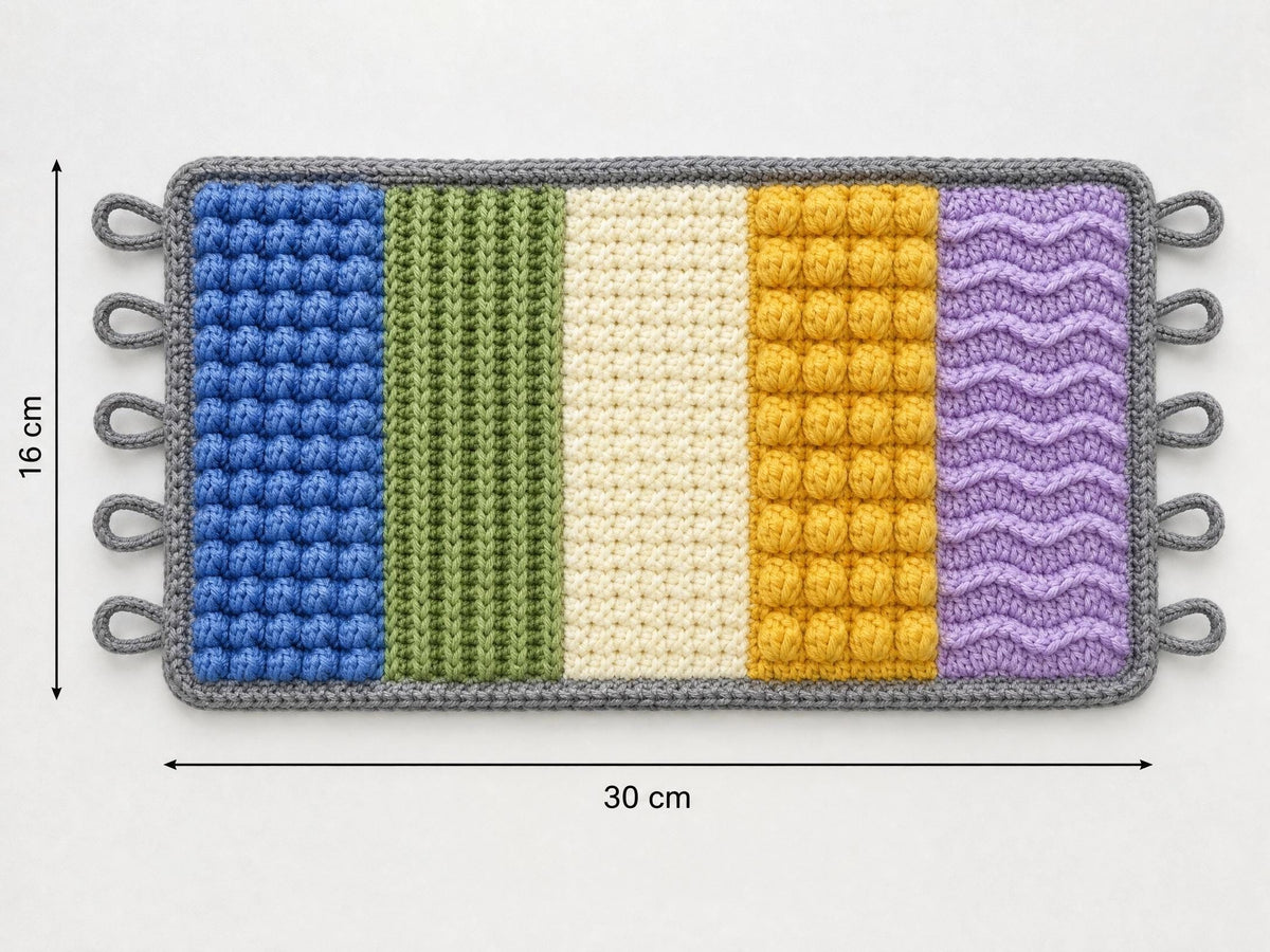 Textured Comfort Sensory Pad Crochet Pattern - Beginner-Friendly Sensory Aid (PDF)