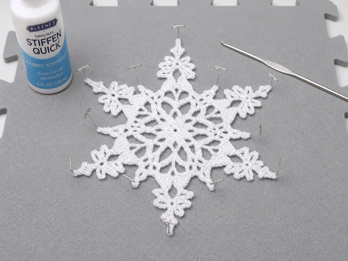 Winter Star Snowflake Crochet Pattern | Beginner Lace Ornament Tutorial (PDF Download)
