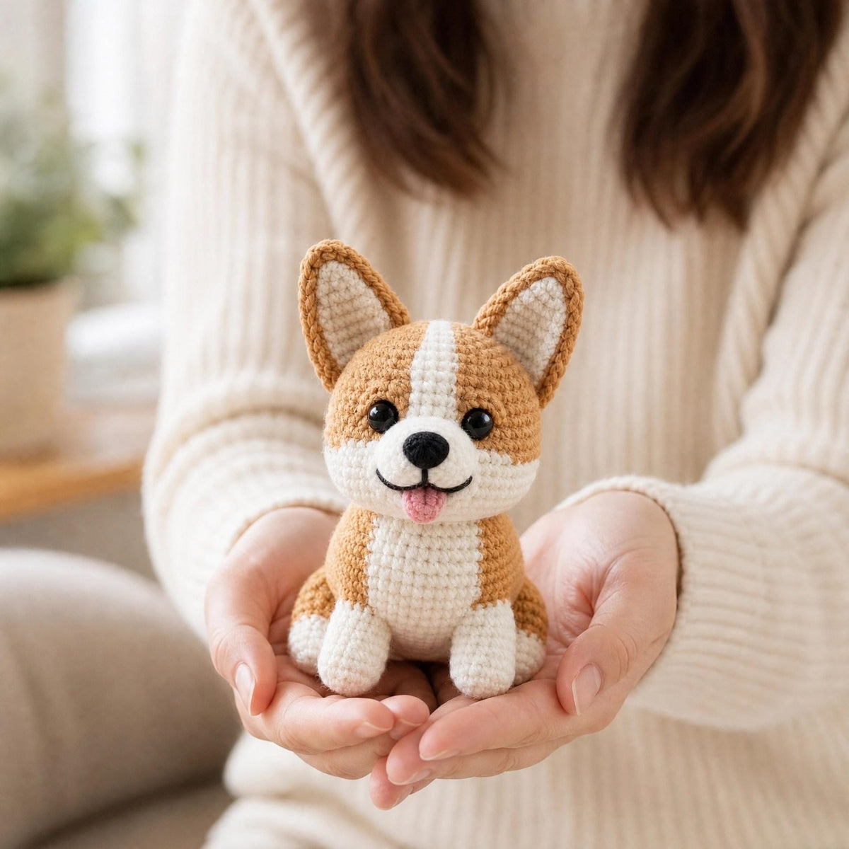 Beginner Friendly Corgi Amigurumi Crochet Pattern, Dog Tutorial (PDF Download)