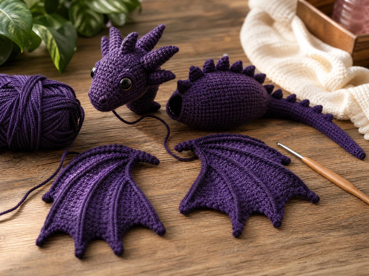Dragon Dreamcatcher Amigurumi Crochet Pattern | Beginner-Friendly Whimsical Dragon | Digital Download PDF