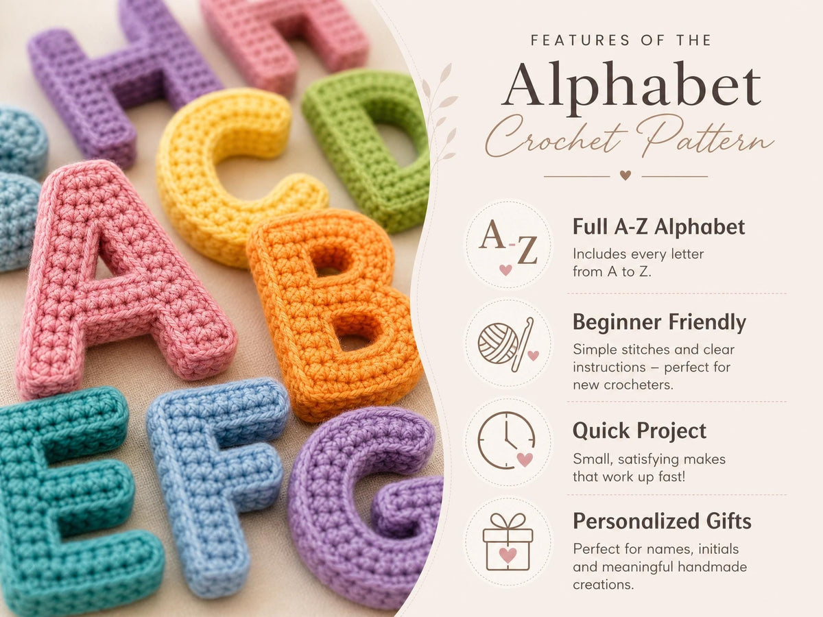 Crochet Letter Keychain Pattern, Alphabet Amigurumi Charm, Beginner PDF (Instant Download)  + VIDEO