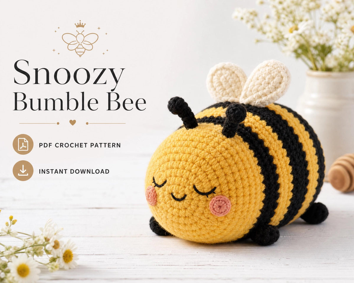 Amigurumi Bee Crochet Pattern, Beginner Friendly Bumblebee PDF Tutorial (Instant Download)
