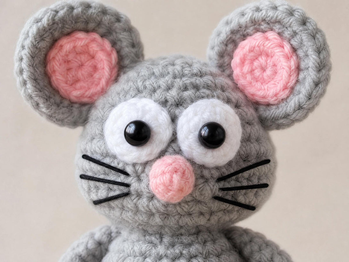 Crochet Mouse Keychain Pattern | Amigurumi Tiny Mouse PDF (Instant Download)