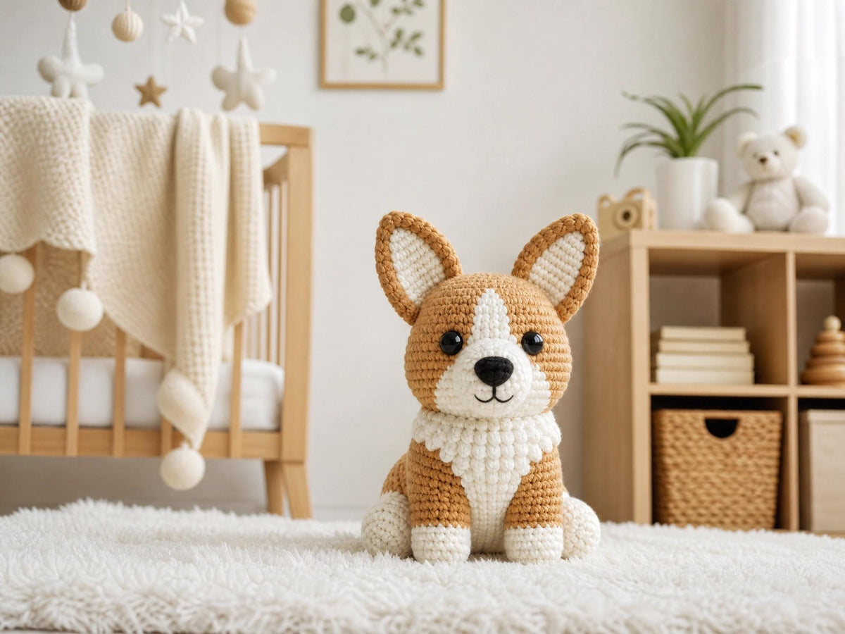 Corgi Amigurumi Crochet Pattern, Intermediate Dog Plushie PDF, Realistic Corgi Toy (Instant Download)