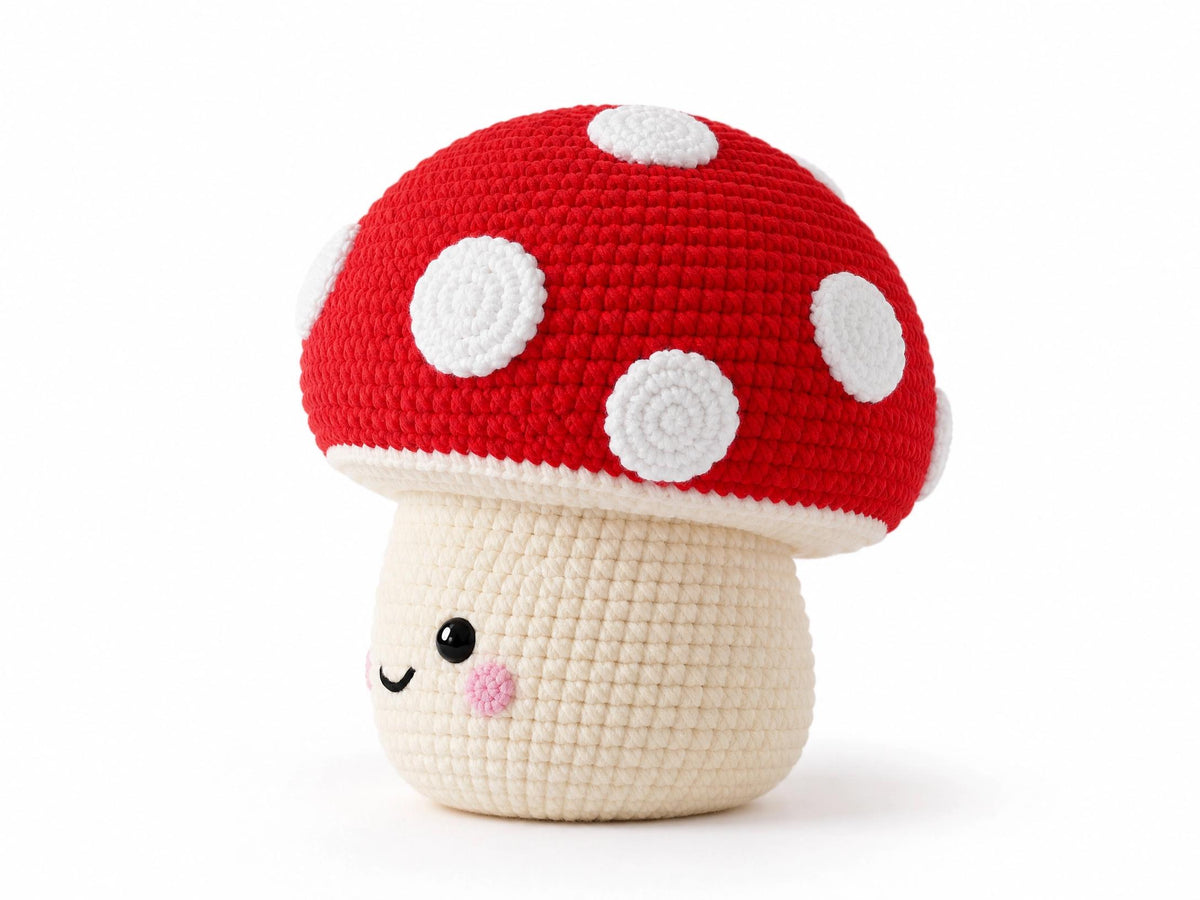Cozy Mushroom Pillow Crochet Pattern | Amigurumi Home Decor | Beginner Friendly | Instant Download PDF