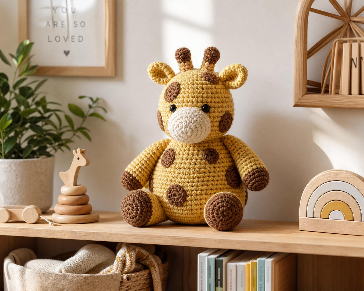 Chubby Giraffe Crochet Pattern | Beginner Amigurumi Plush Tutorial (PDF Download)