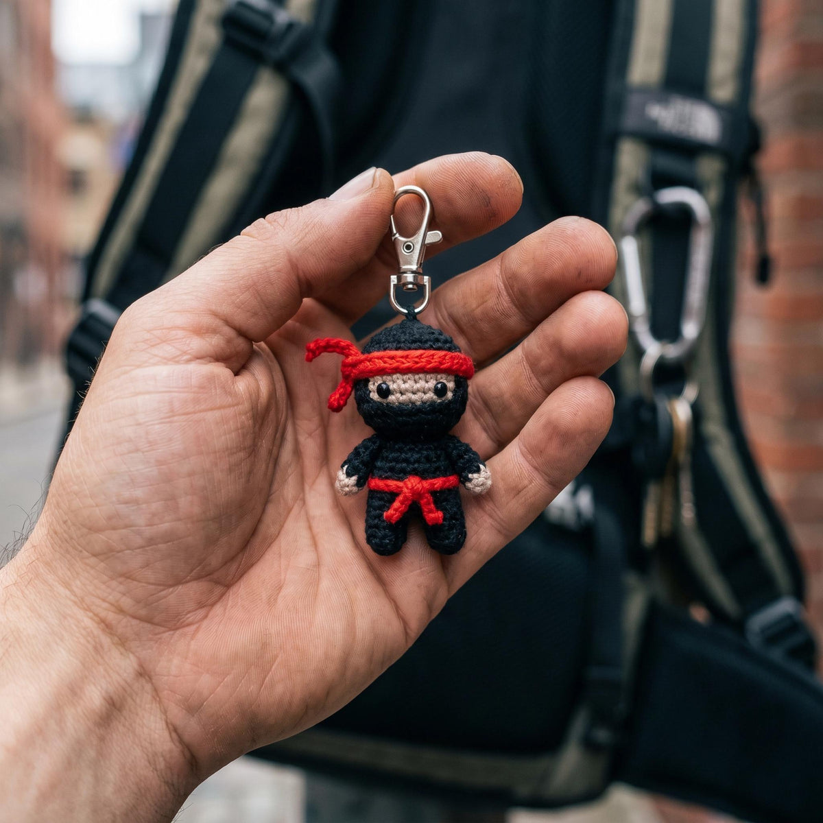 Tiny Ninja Crochet Keychain Pattern – Beginner Amigurumi PDF (Instant Download)