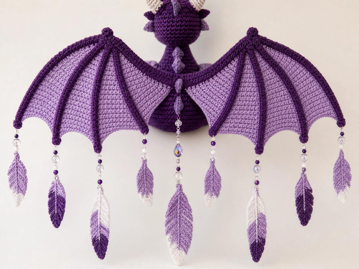 Dragon Dreamcatcher Amigurumi Crochet Pattern | Beginner-Friendly Whimsical Dragon | Digital Download PDF