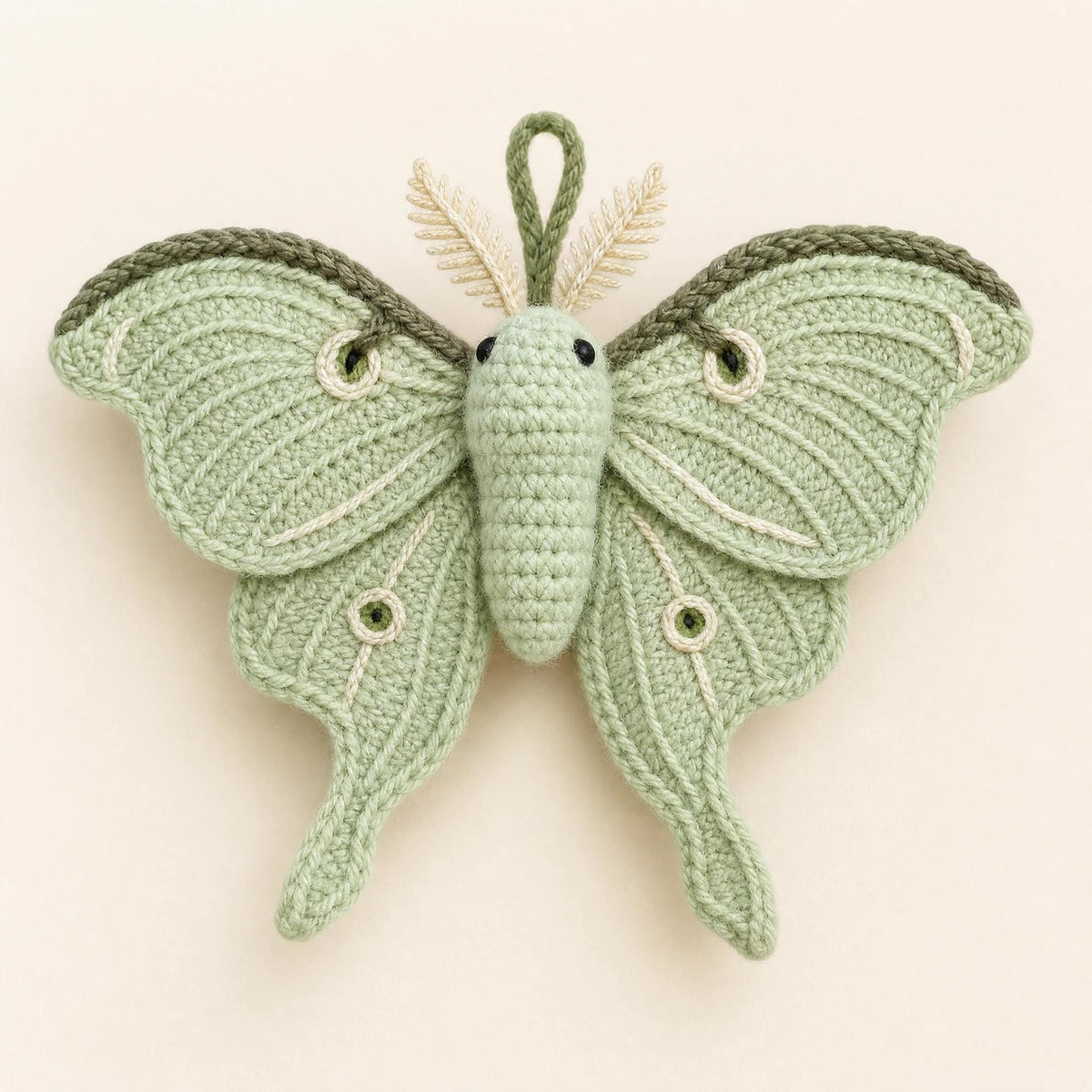 Crochet Butterfly Plush Pattern: Beginner Crochet PDF, Luna Moth Amigurumi