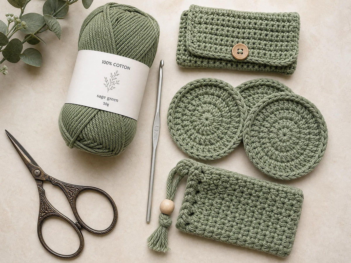 Crochet Spa Set Pattern | Sleep Mask, Face Scrubbies (PDF Download)
