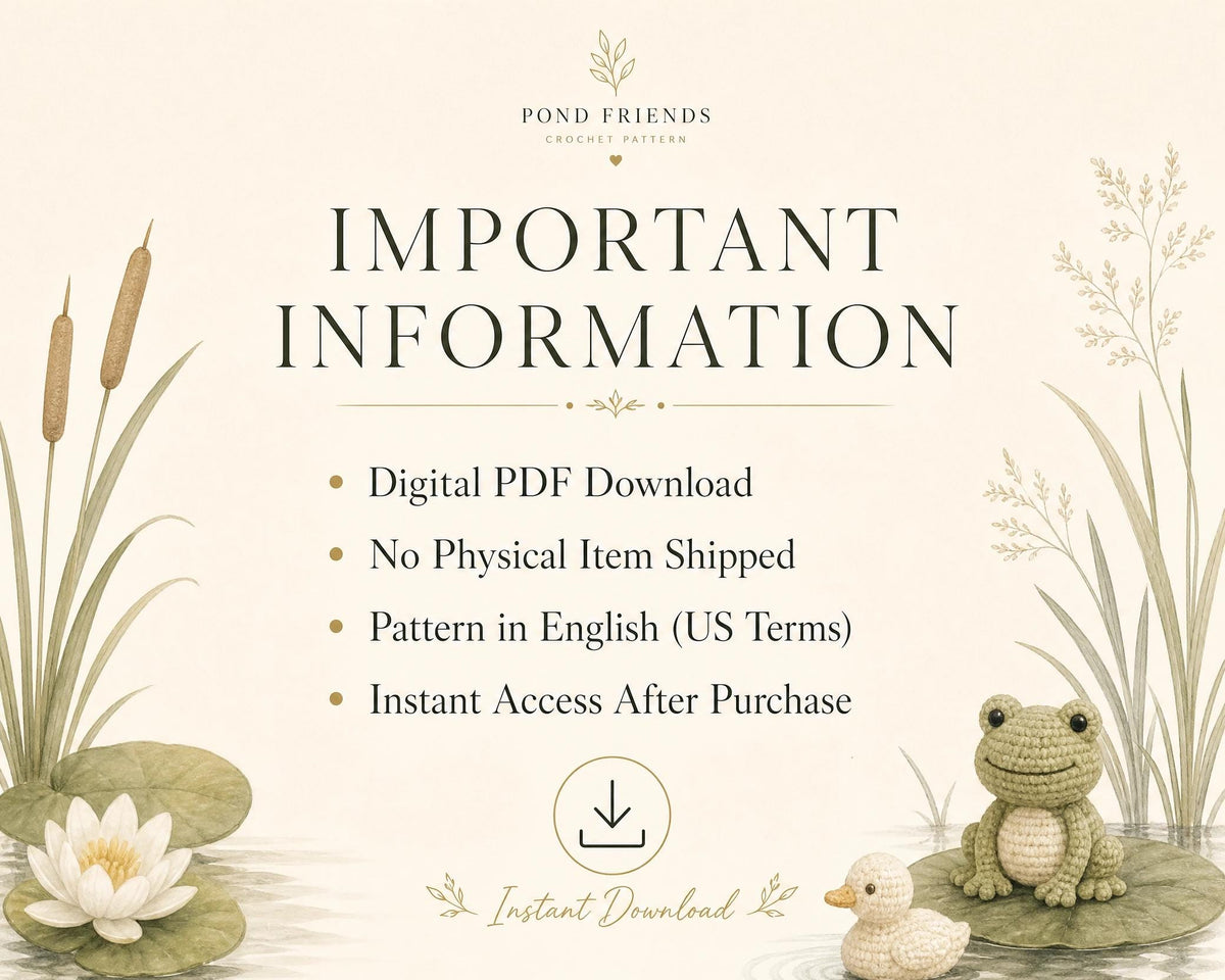 Beginner Crochet Frog Pattern PDF, Sitting Frog, Mini Keychain, Shell Charm (Digital Download)