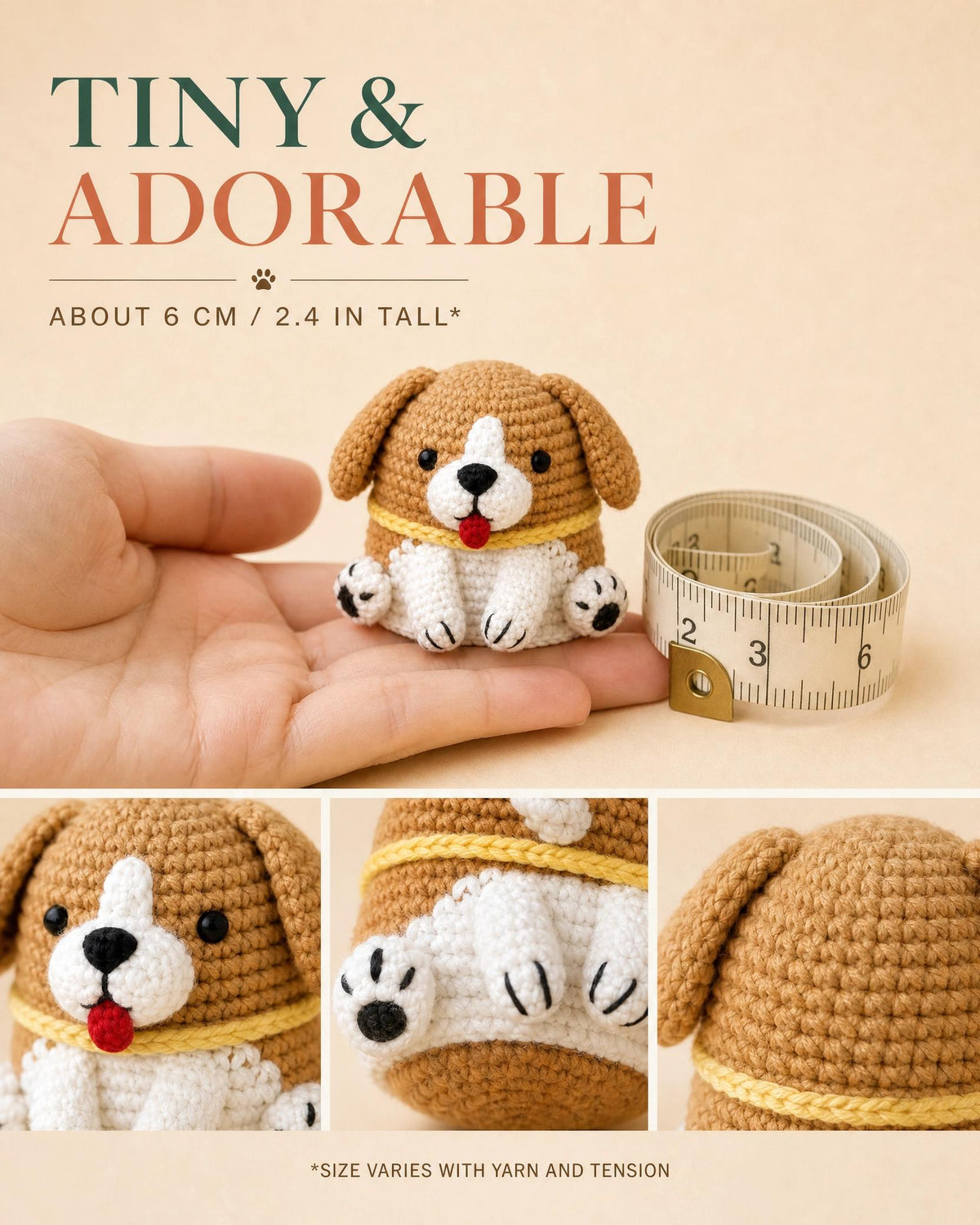 Crochet Dog Amigurumi Pattern Bundle | Beagle, Pug Plush Toy (PDF Download)