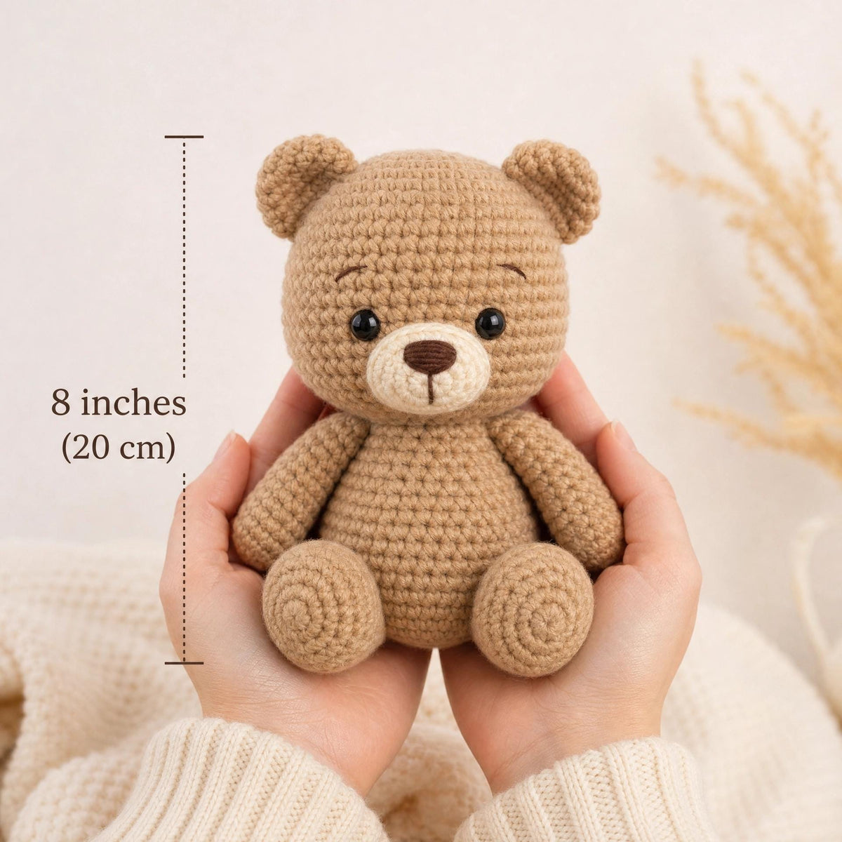 Crochet Bear Pattern | Amigurumi Teddy Bear Tutorial (PDF Download)