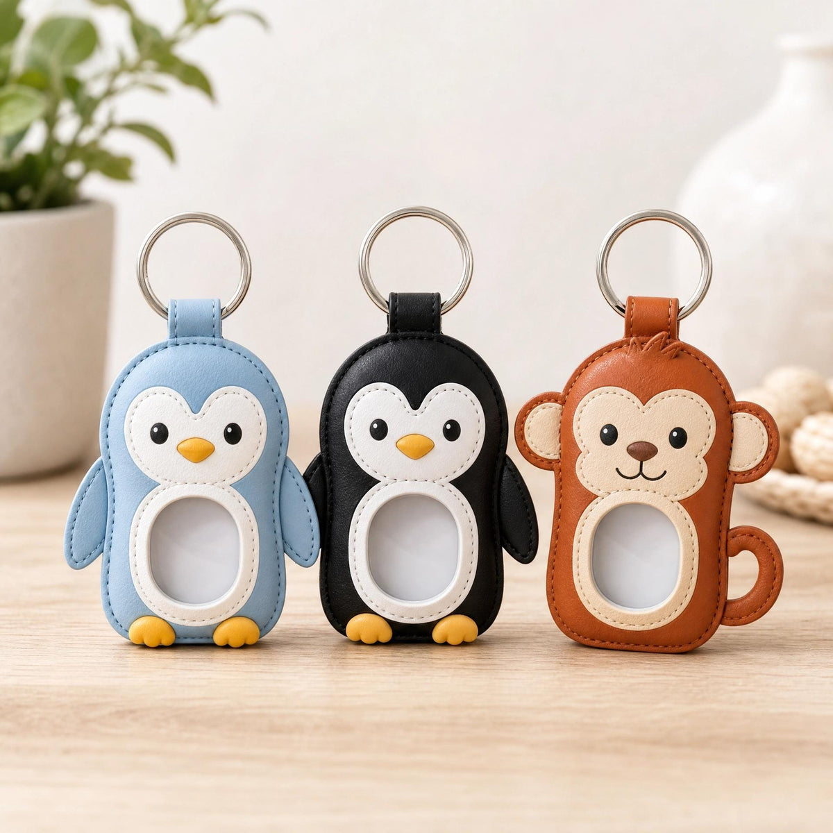 Crochet Penguin Monkey Key Fob Pattern, Animal Car Key Holder Cozy (PDF)