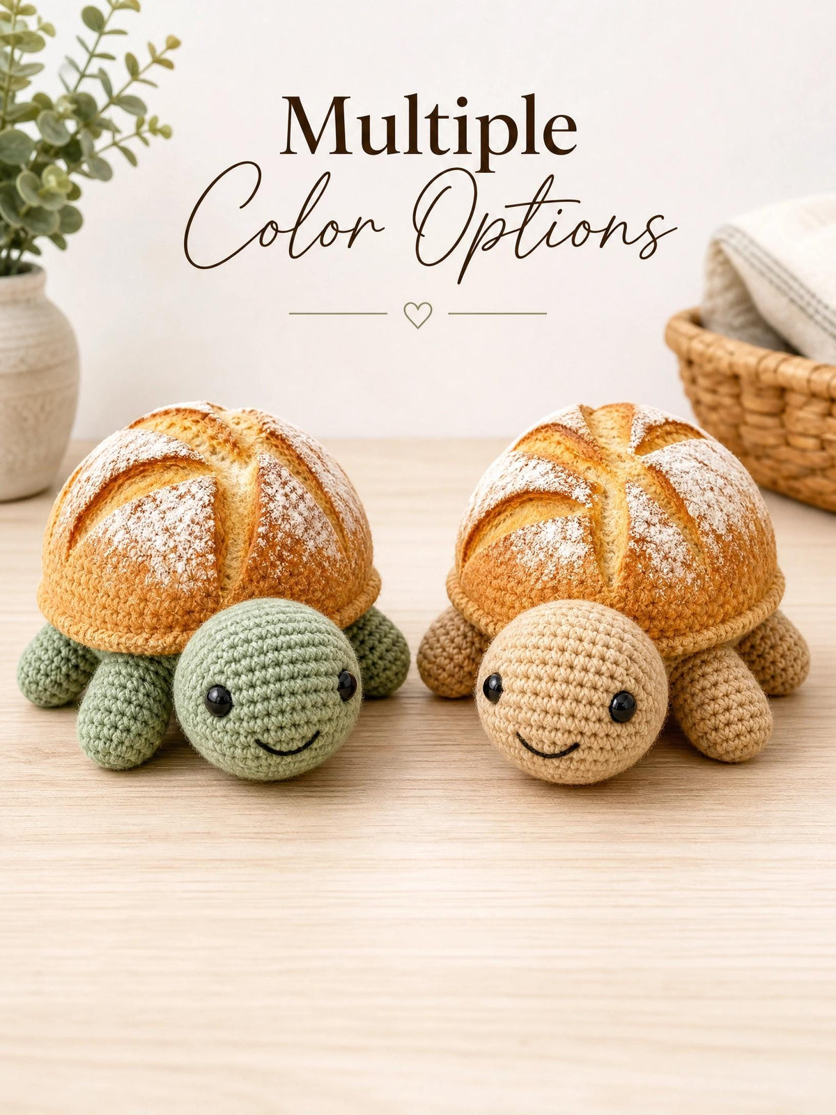 Sourdough Turtle Amigurumi Crochet Pattern, Kawaii Bread Loaf Shellfie (PDF Download)
