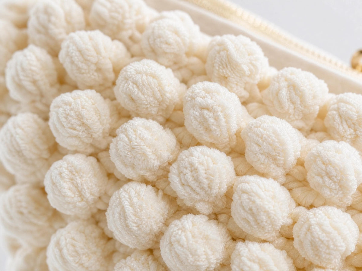 Beginner Crochet Pouch Pattern | Textured Bobble Stitch Bag (PDF Download)