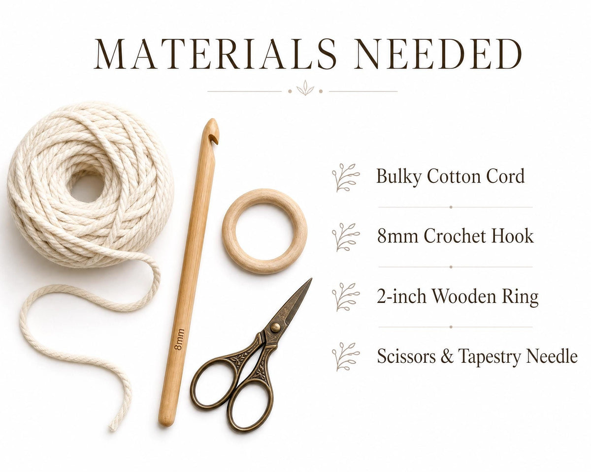 Crochet Plant Hanger Pattern, Macrame Style Boho Decor (PDF Download)
