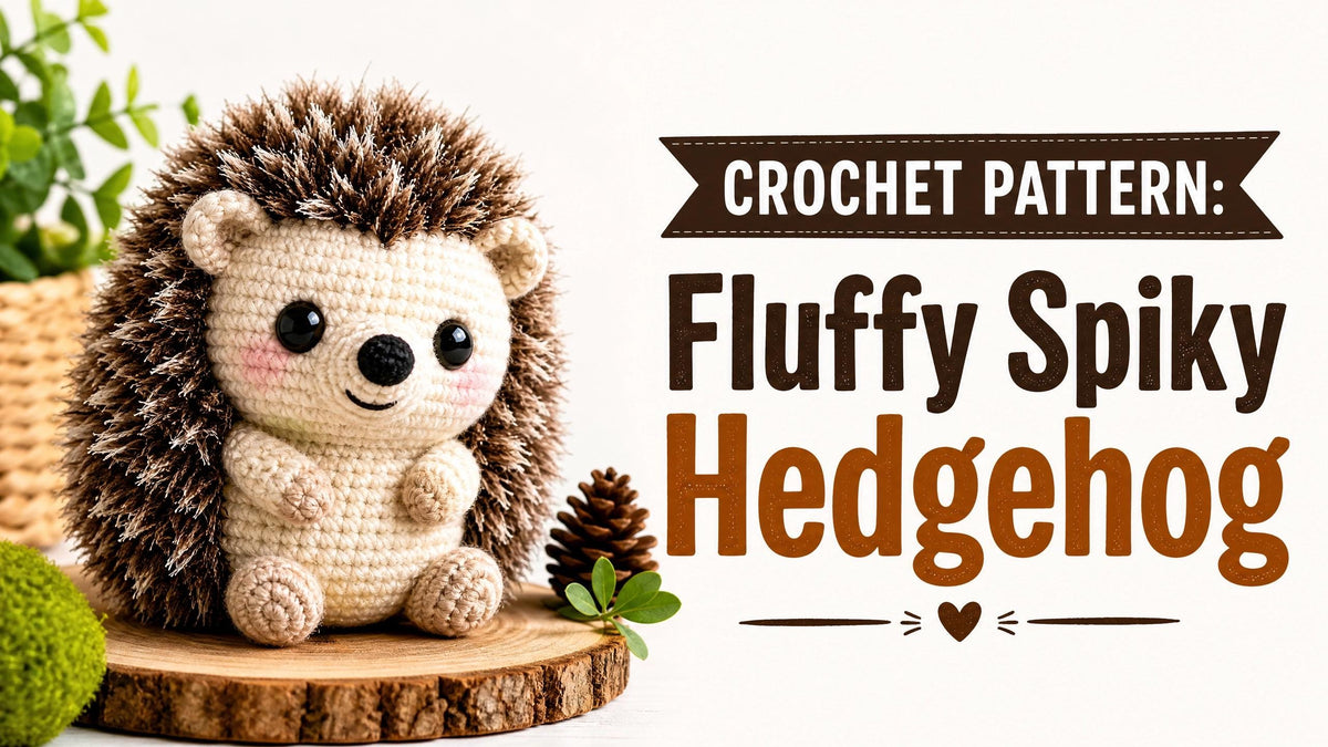 Fluffy Spiky Hedgehog Amigurumi Crochet Pattern – Beginner Woodland Animal (PDF Download) + VIDEO