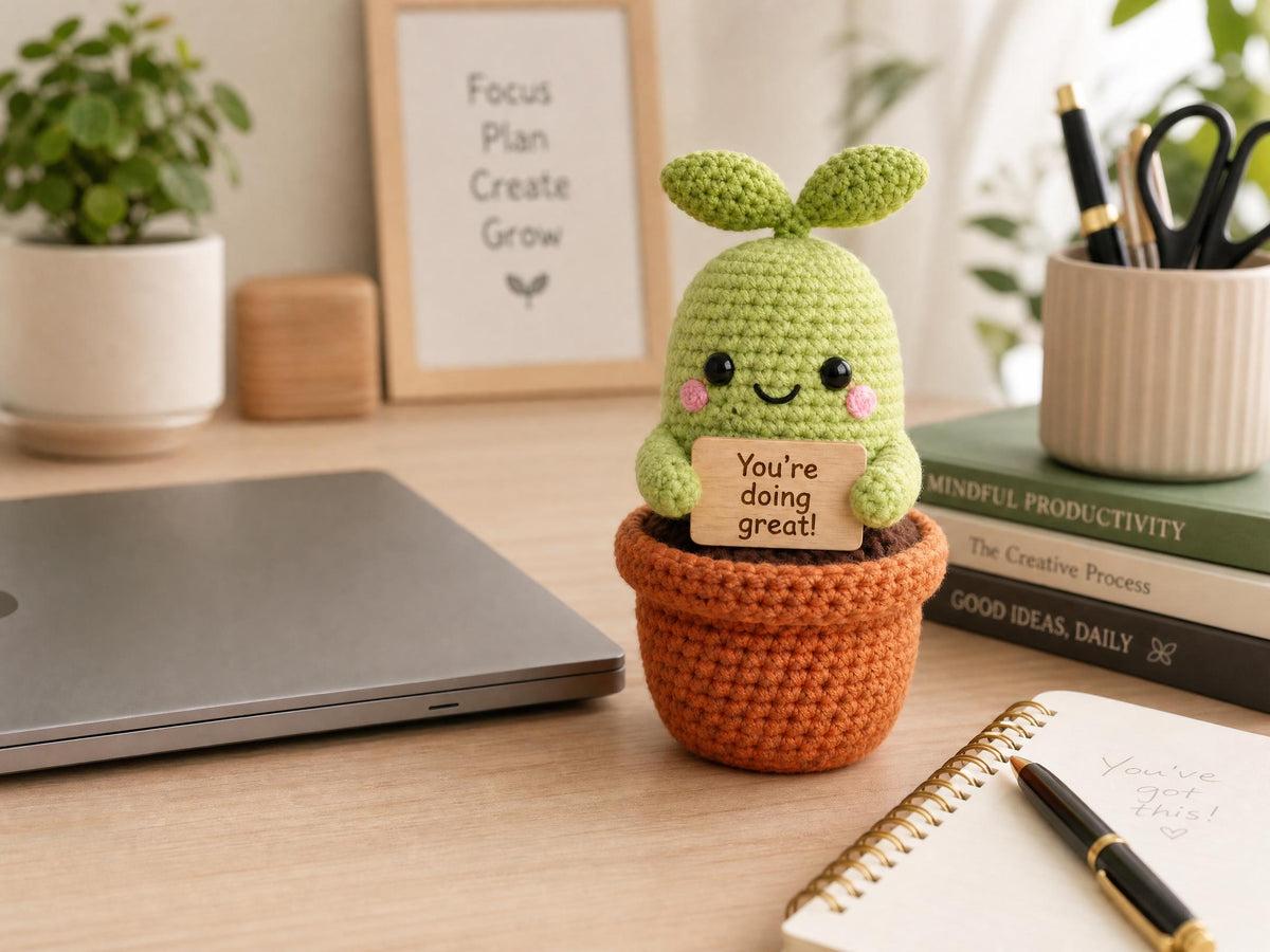 The Positive Sprout - Beginner-Friendly Amigurumi Crochet Pattern (PDF)