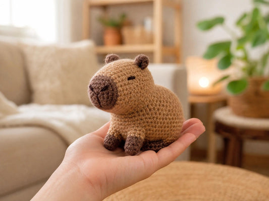 Chubby Capybara Amigurumi Crochet Pattern – Beginner PDF (Digital Download)