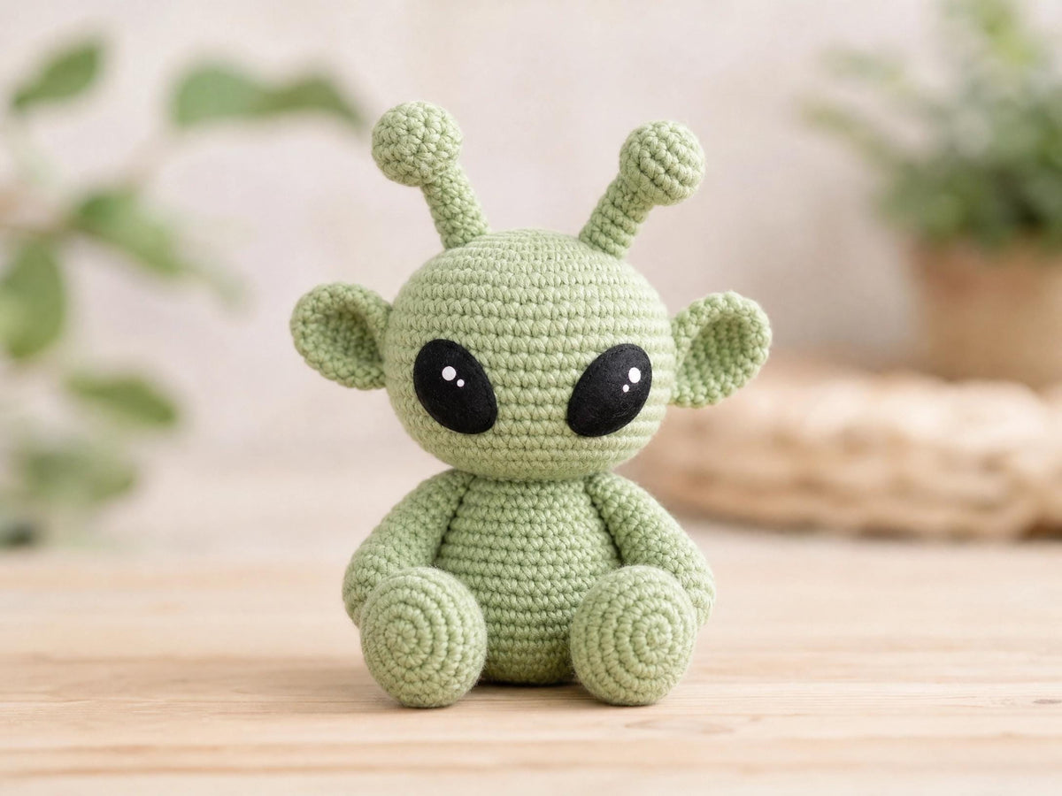 Baby Alien Crochet Pattern | Beginner Amigurumi PDF | Sci-Fi Toy (Digital Download)