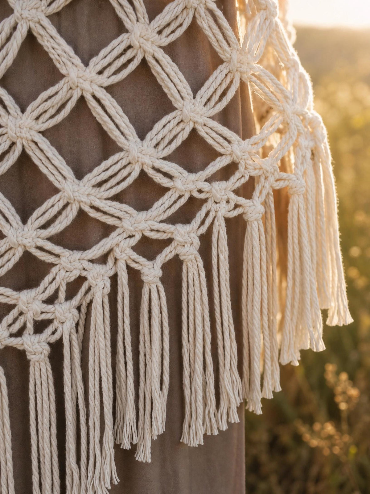 Diamond Lattice Poncho Crochet Pattern | Boho Open Weave (PDF Download)