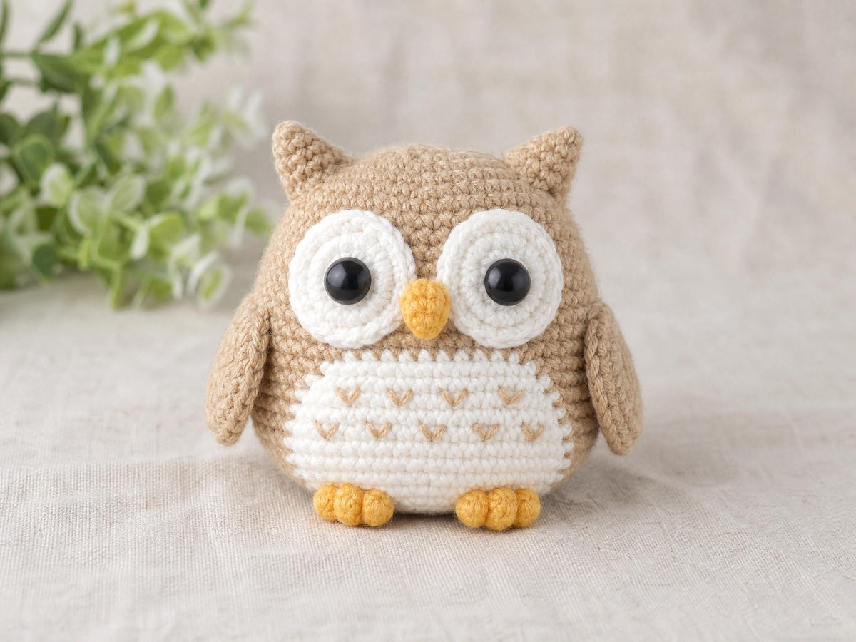 Oliver Owl Amigurumi Crochet Pattern | Woodland Nursery Stuffed Animal (PDF Download)