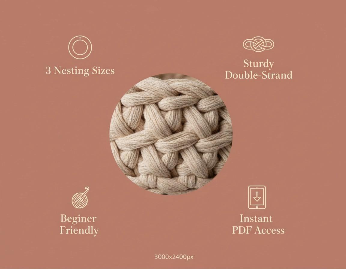 Nesting Nursery Baskets Crochet Pattern - Beginner PDF - Storage Bins - Instant Download