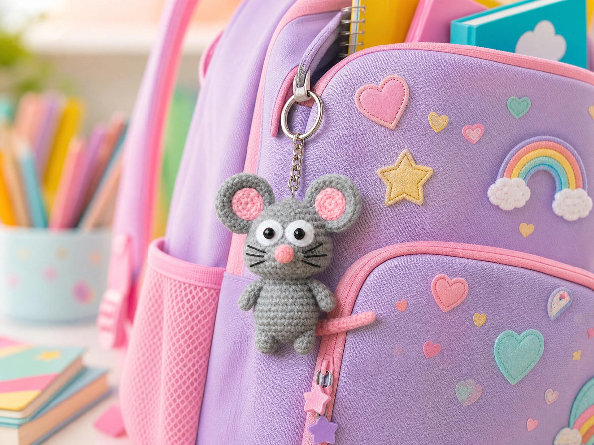 Crochet Mouse Keychain Pattern | Amigurumi Tiny Mouse PDF (Instant Download)