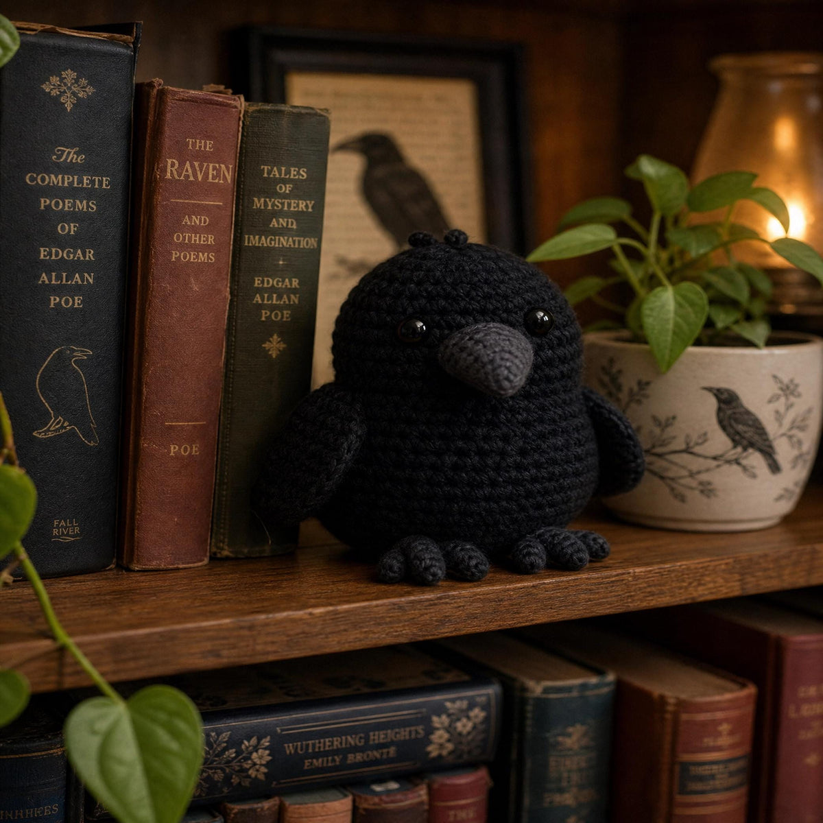 Beginner Crochet Raven Pattern | Amigurumi Black Bird Plush Tutorial (PDF Download)